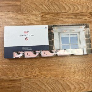 Vineyard Vines For Target LED String Lights Battery with Timer Pink Whales NEW
